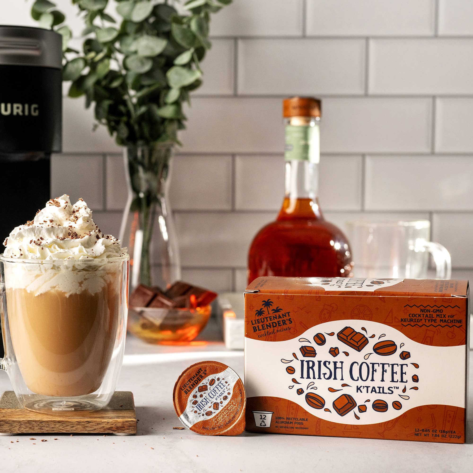 Lieutenant Blender's Cocktail Mixes - Wholesale Cocktail Mix/Syrup - Irish Coffee K'Tails® Single Pod Cocktail Mixers 12 Ct6