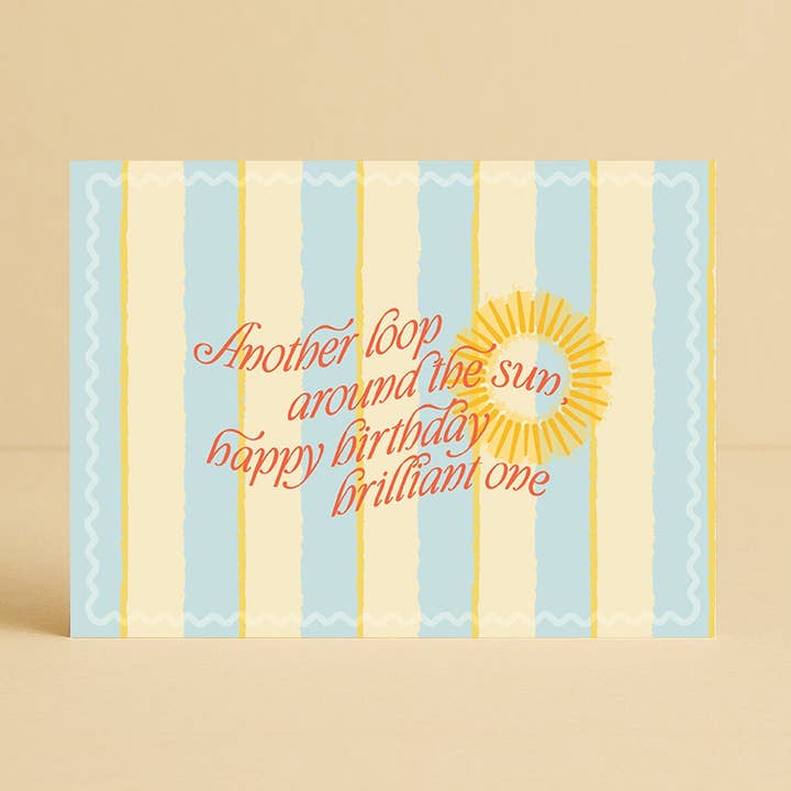 'Loop Around the Sun' Birthday Card for wholesale by Daymaker Stationery