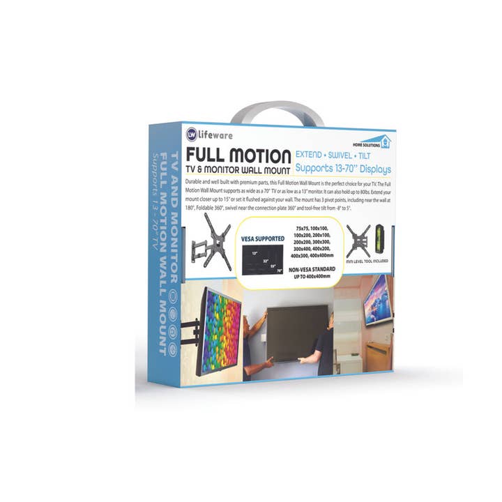 Lifeware Group LLC - Wholesale Wall Mounted Shelf - Lifeware TV&Monitor Universal Full Motion Wall Mount Max 70"1