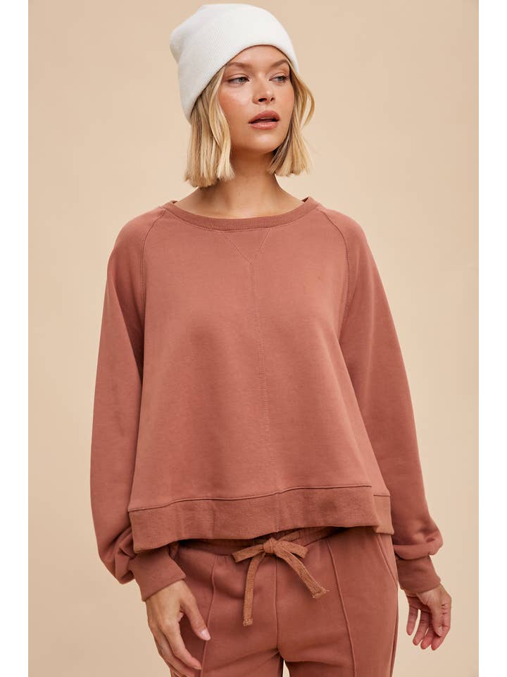 In Loom - Wholesale Sweatshirt - Women's - GARMENT WASHED RAGLAN PULLOVER SWEATSHIRT8