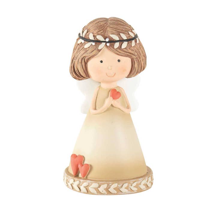 Angel Fig With Hearts Rsn 3.125"H for wholesale by Cottage Garden