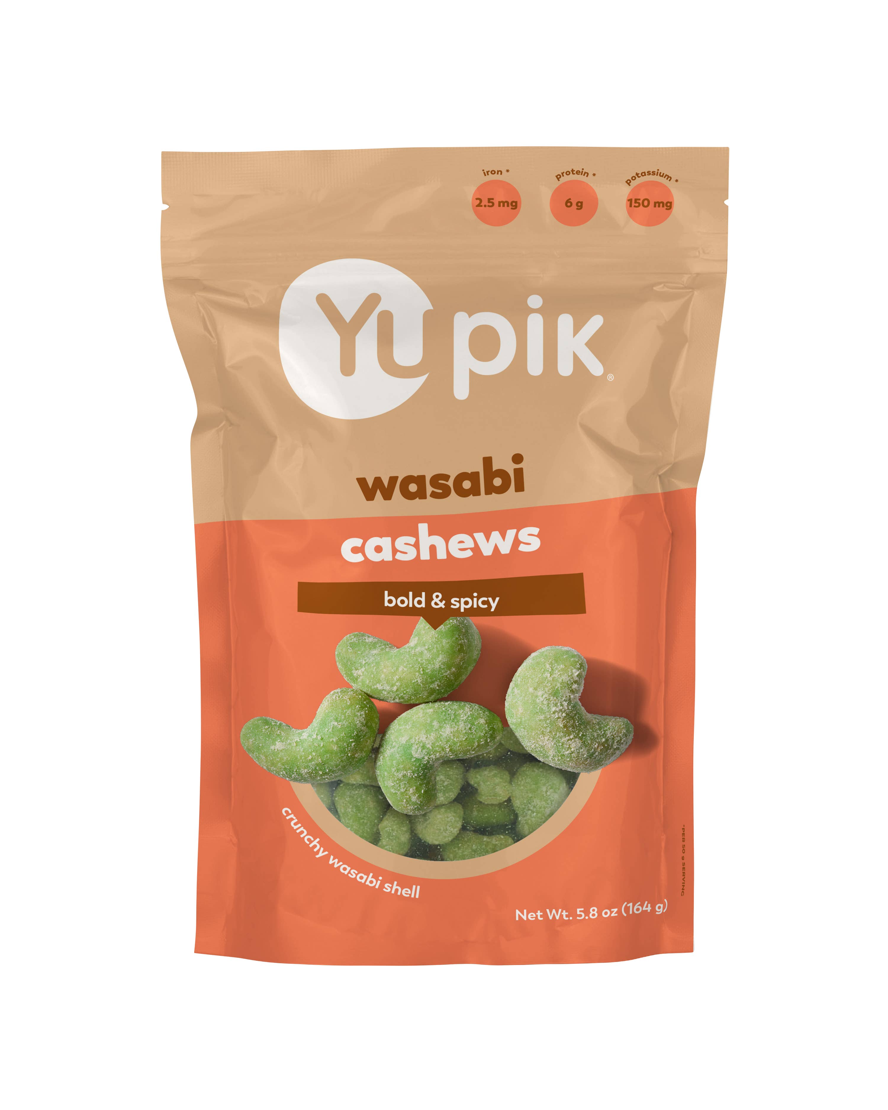 Yupik - Wholesale Nuts - Yupik Wasabi Cashews, Crunchy Spicy Snacks, Asian-Inspired