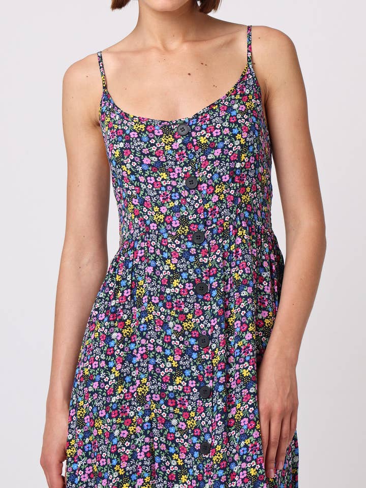 ANGELEYE – wholesale Dress – Women's – Cami Shirred Back Button Detail Maxi Dress