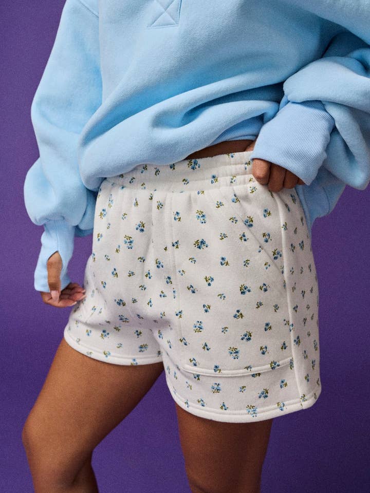 PP50362-1 - Cora Detail Knit Floral Shorts for wholesale by Papermoon