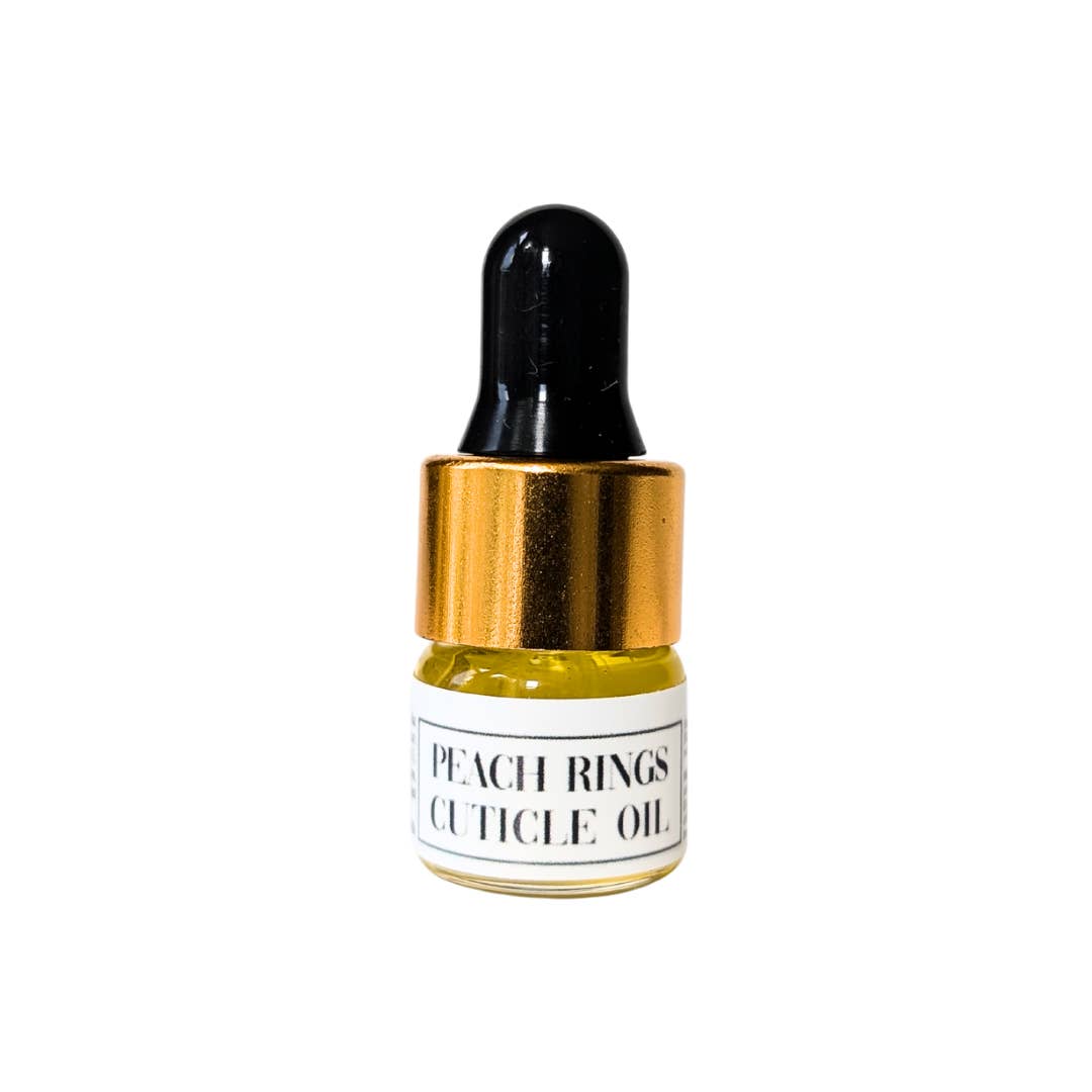 Blabz Beauty Bar - Wholesale Cuticle oil - Peach Rings Scented 1ml Mini Cuticle Oil Dropper Bottle Samples