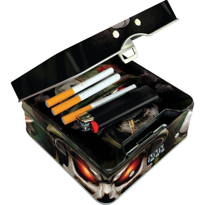 Novelty Closeout - Wholesale Humidor/Cigar Accessory - Smokezilla Metal Locking Storage Box Assortment- 6/Pack