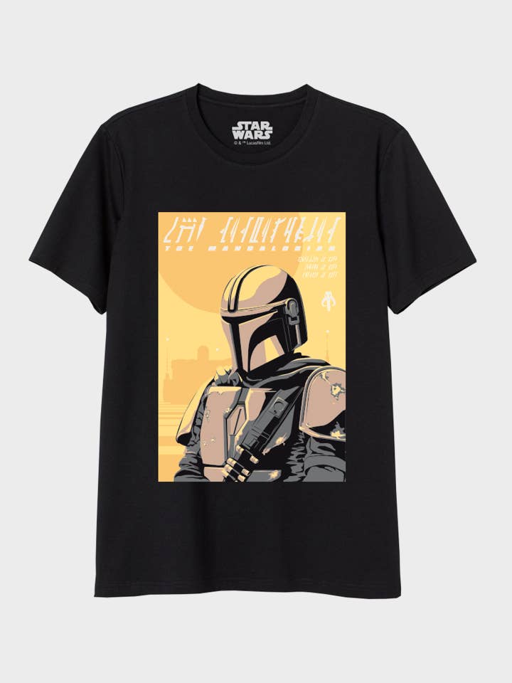 Maglietta Classica a Maniche Corte The Mandalorian per la vendita all'ingrosso da parte di POPBUSTERS
