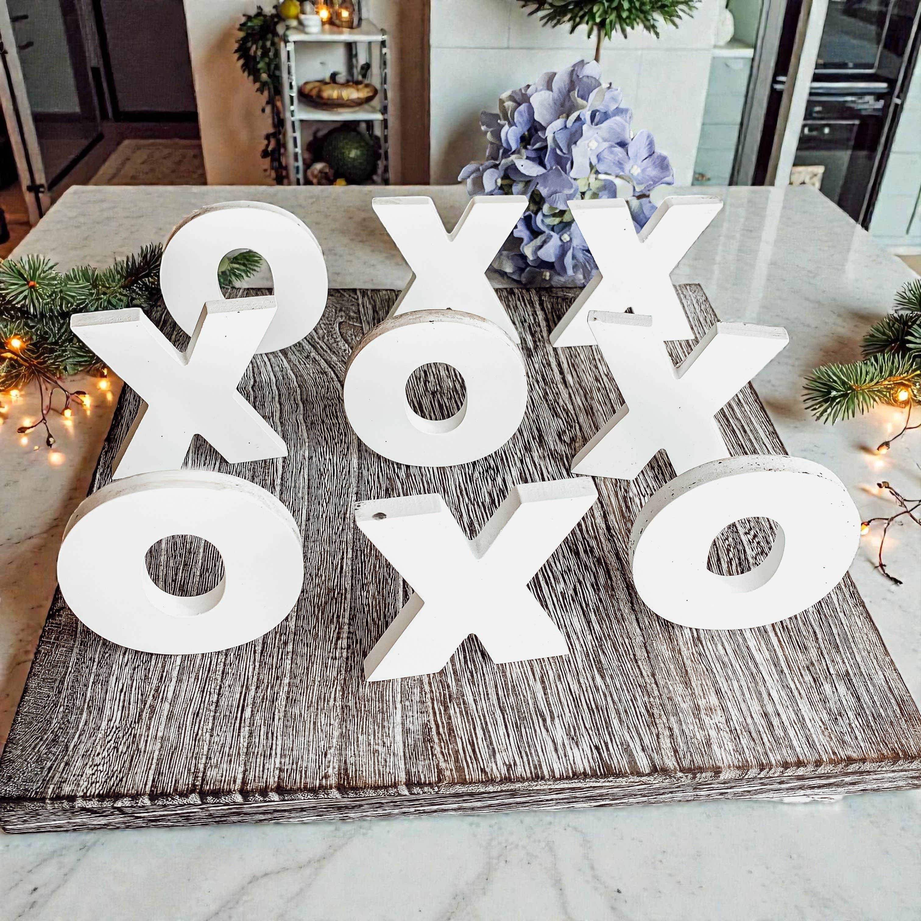 Gia Roma - Wholesale Decorative Tabletop Object - Wooden Tabletop Game + Decor, Tic Tac Toe Wood Game, Rustic26