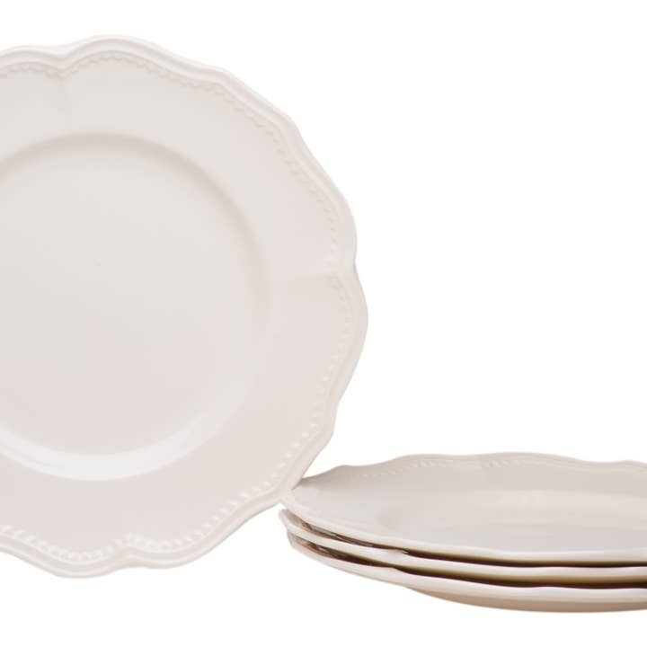 Classic White Dinner Plates 11.25" Set/4 for wholesale by Red Vanilla Home