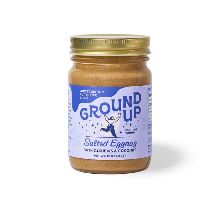 Ground Up - Wholesale Nut Butter - 12oz - Salted Eggnog Cashew + Coconut Butter3