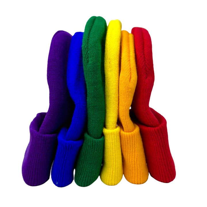 Rainbow Unicorn Birthday Surprise - Wholesale Beanie - Unisex - Unisex Rib Knit Margaret Beanie Fold Over Cuff Hat9