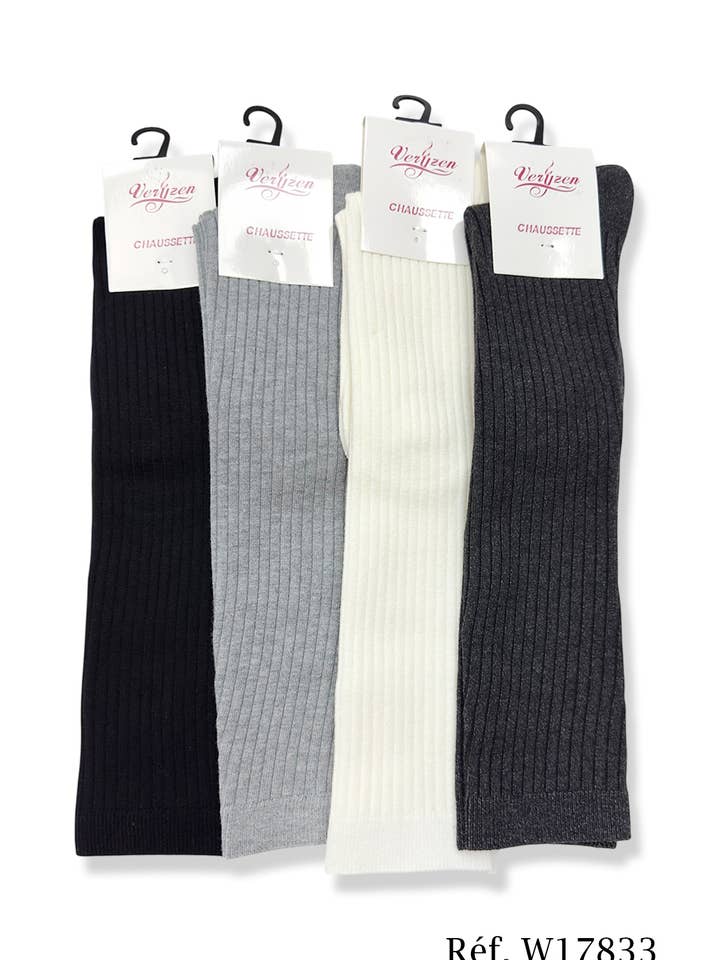 Assorted Ribbed Knee-High Socks for wholesale on Faire0