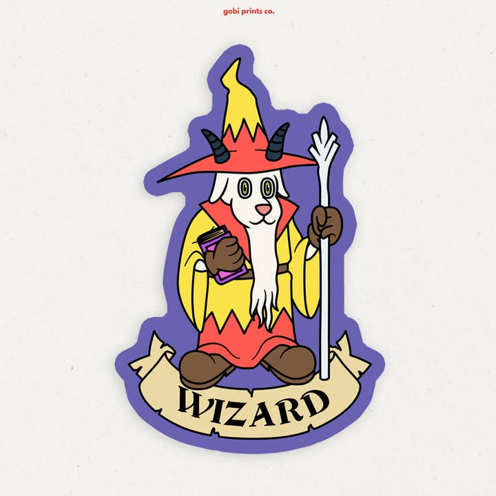 Feiticeiro | Dungeons And Dragons | Autocolante Vinil por atacado de Gobi Prints Co.