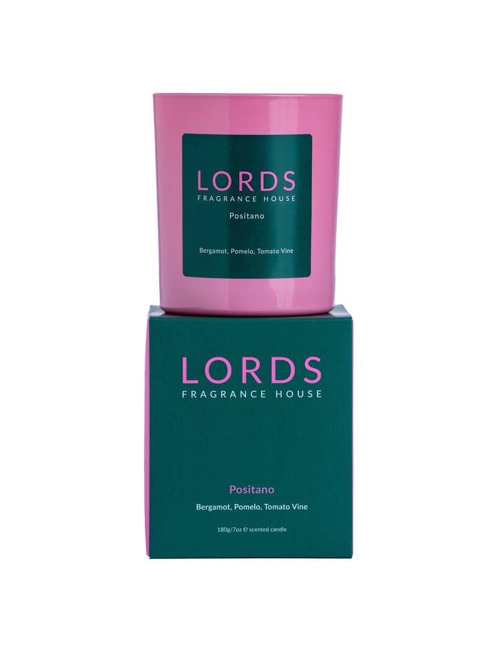 Positano Luxury Candle | Large Pink Candle | Scented Candle for wholesale by LORDS Fragrance House