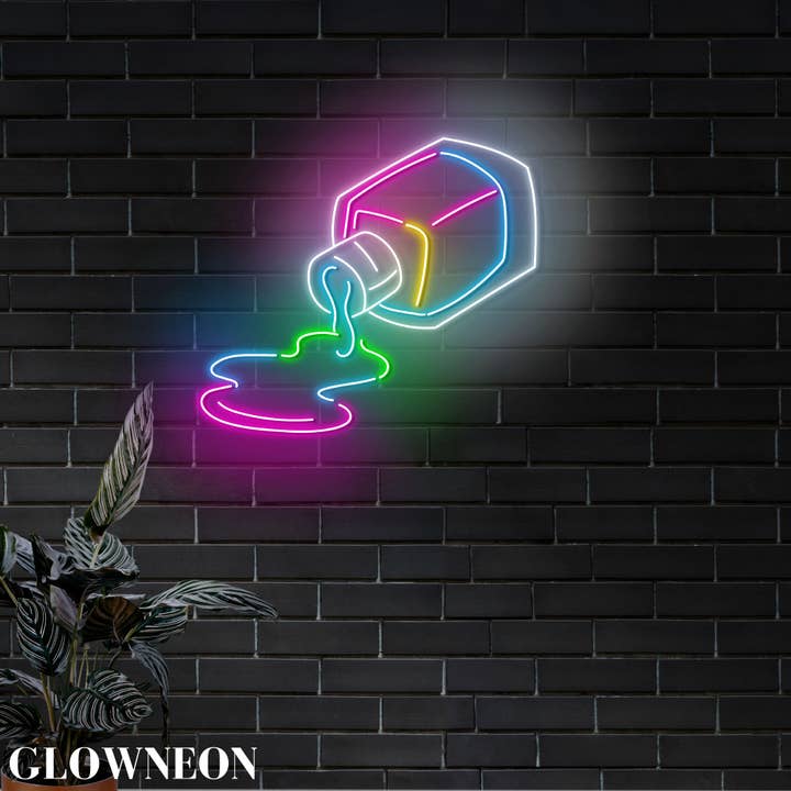 Colorful Nail Polish Wall Neon Sign, Beauty Nail Salon Decor for wholesale by Glow Neon