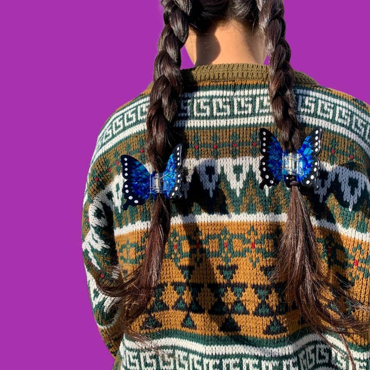 Not Picasso - Wholesale Hair Clip - Women's - Blue Morpho Hair Claw2