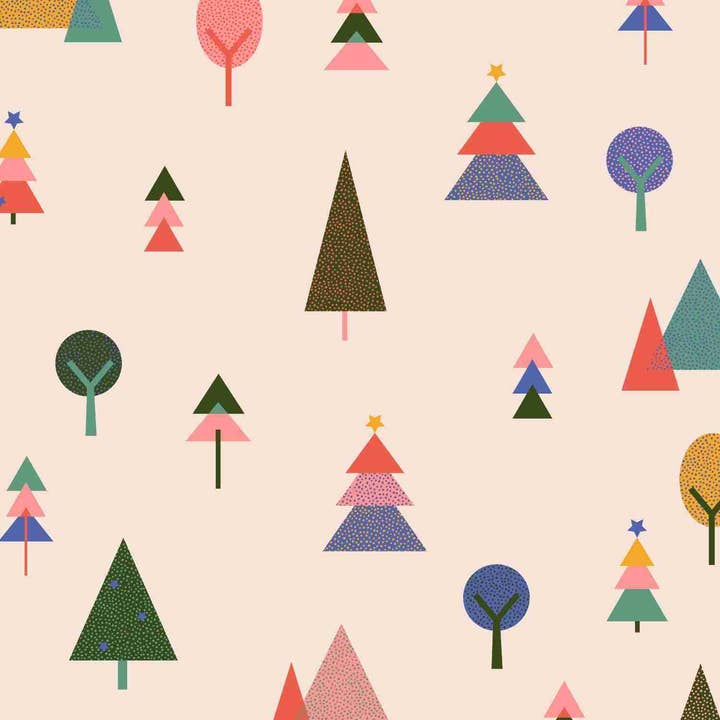 Lala Fete - Wholesale Flat Wrap - Xmas forest cream1