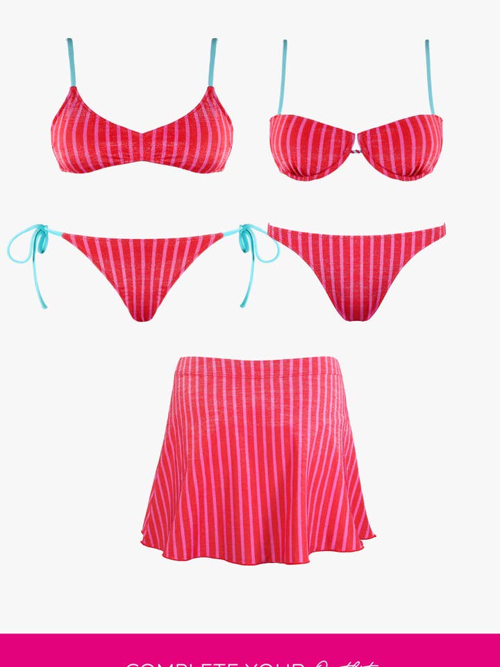 Quelton - Wholesale Swim Bottoms - Women's - Bikini Bottom Lurex Red – Handmade in Portugal 10
