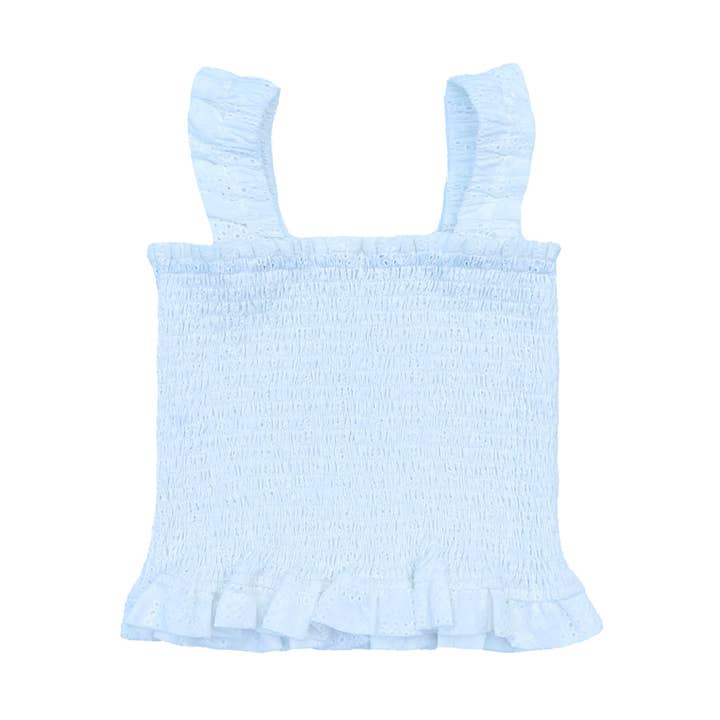 A33 Top Bianco con Smock (Copia) per la vendita all'ingrosso da parte di Little Olin