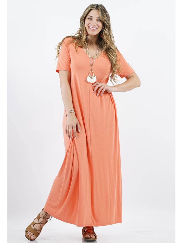 42POPS - Wholesale Dress - Women's - ",,..._ Plus size Maxi Dress As Shown