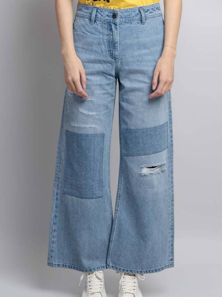 MIKI - Indigo Patch Blowout for wholesale by Neon Denim Brand