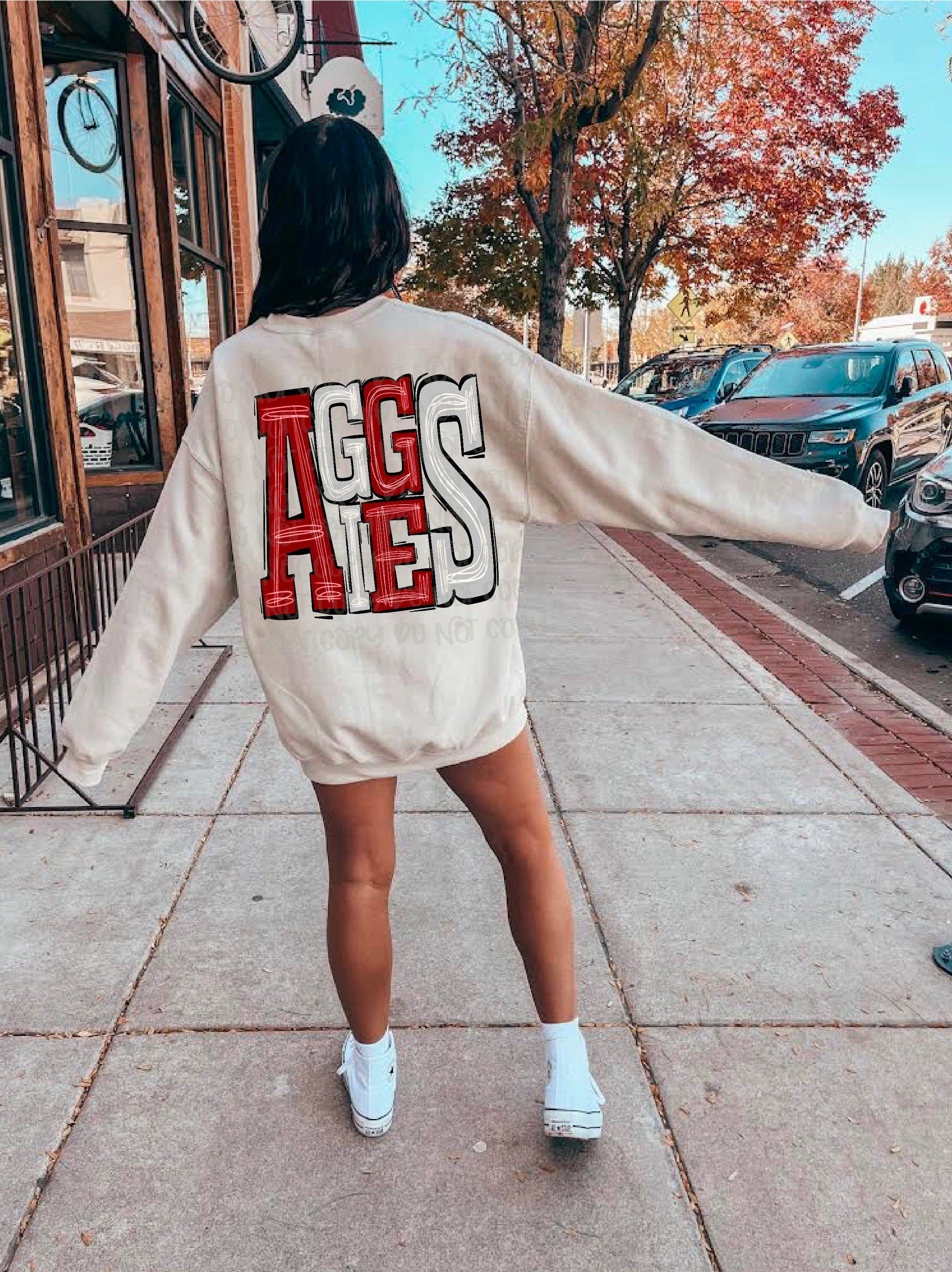 K and M Designs - Venta al por mayor Papel transfer para sublimación - Aggies Red/Grey DTF Transfer0