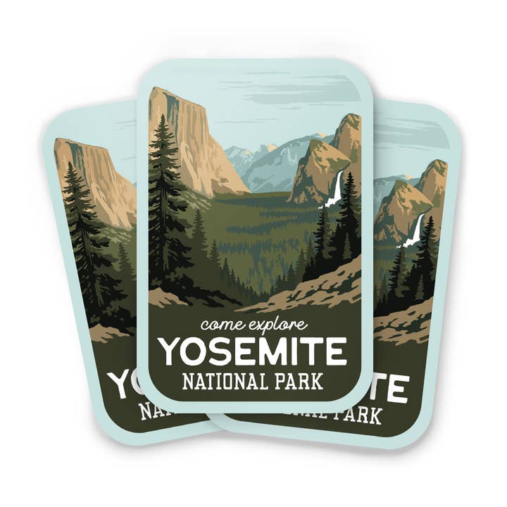 Yosemite National Park, California Weatherproof Sticker for wholesale by Recollection Project