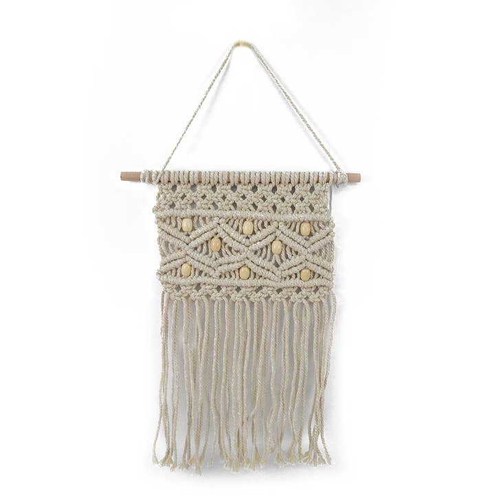 Concepts 12x16 Beaded Macrame – Woven Texture Wall Charm for wholesale by Concepts In Time