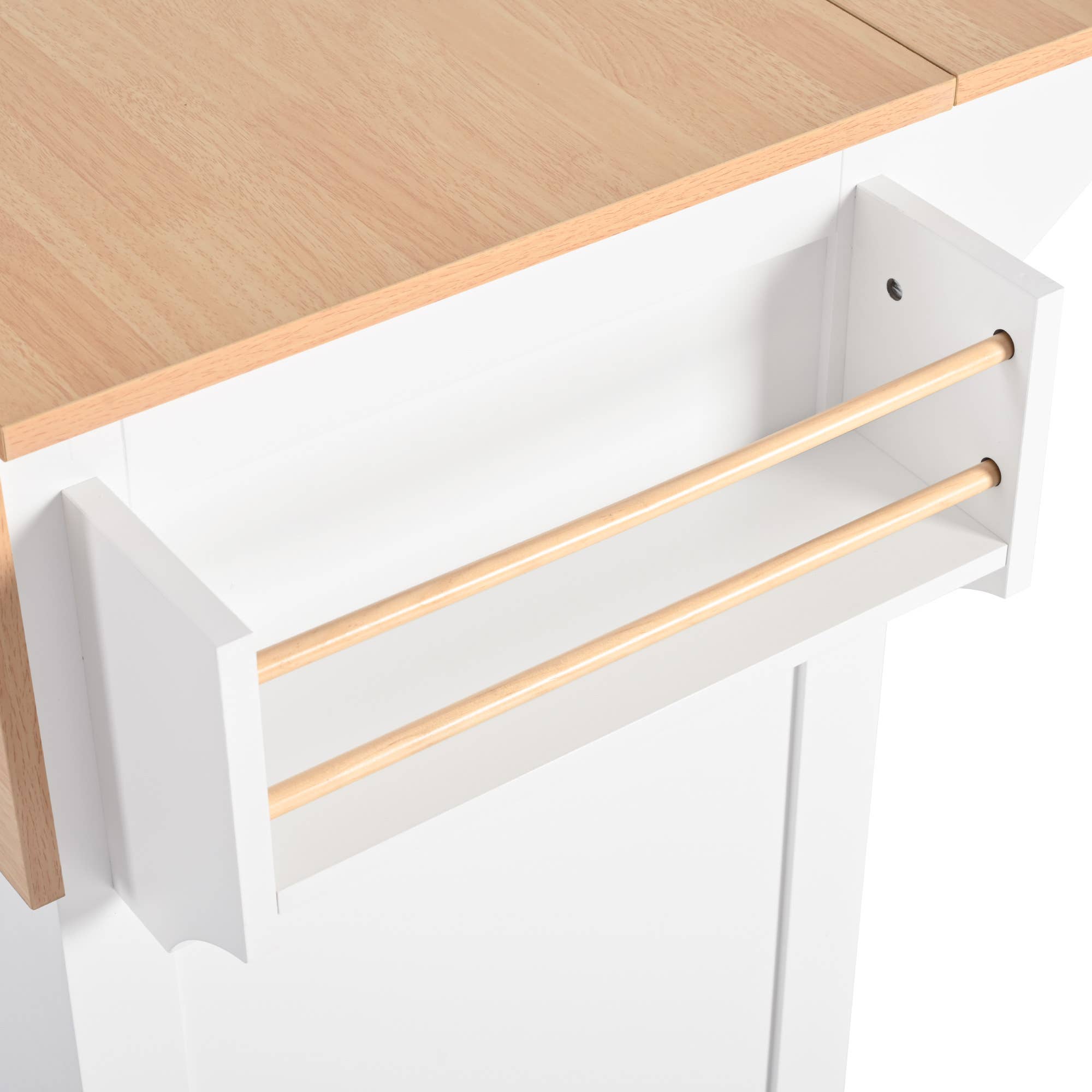 HOMYCASA DESIGN INC - Vente Rangements/organisateurs de cuisine - Îlot de cuisine avec rangement et plan de travail rabattable19