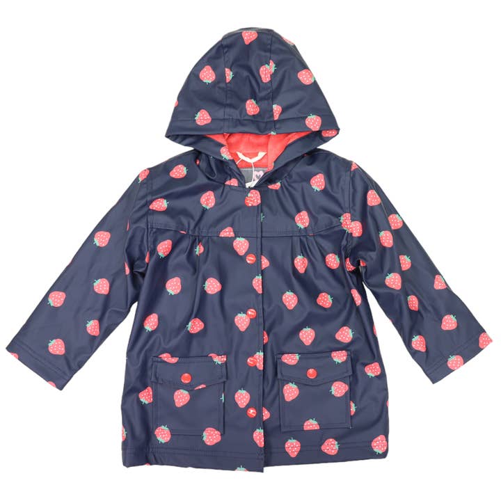 Korango Australia - Wholesale Raincoat - Kids - Strawberry Raincoat Navy