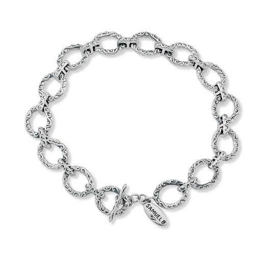 SS Balinesisk Design Circle Link Armbånd for engroshandel hos Eli Pebble