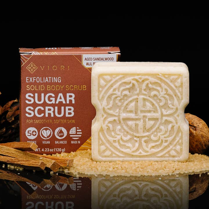 Barra Exfoliante Corporal para Hombre EDICIÓN LIMITADA | Sándalo Envejecido para venta al por mayor de Viori Beauty