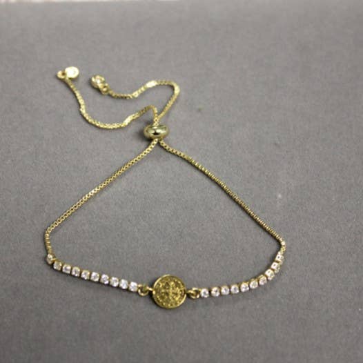 Weisinger Designs - Wholesale Charm/Dangle Bracelet - BR118 Religious St Benedict Bracelet