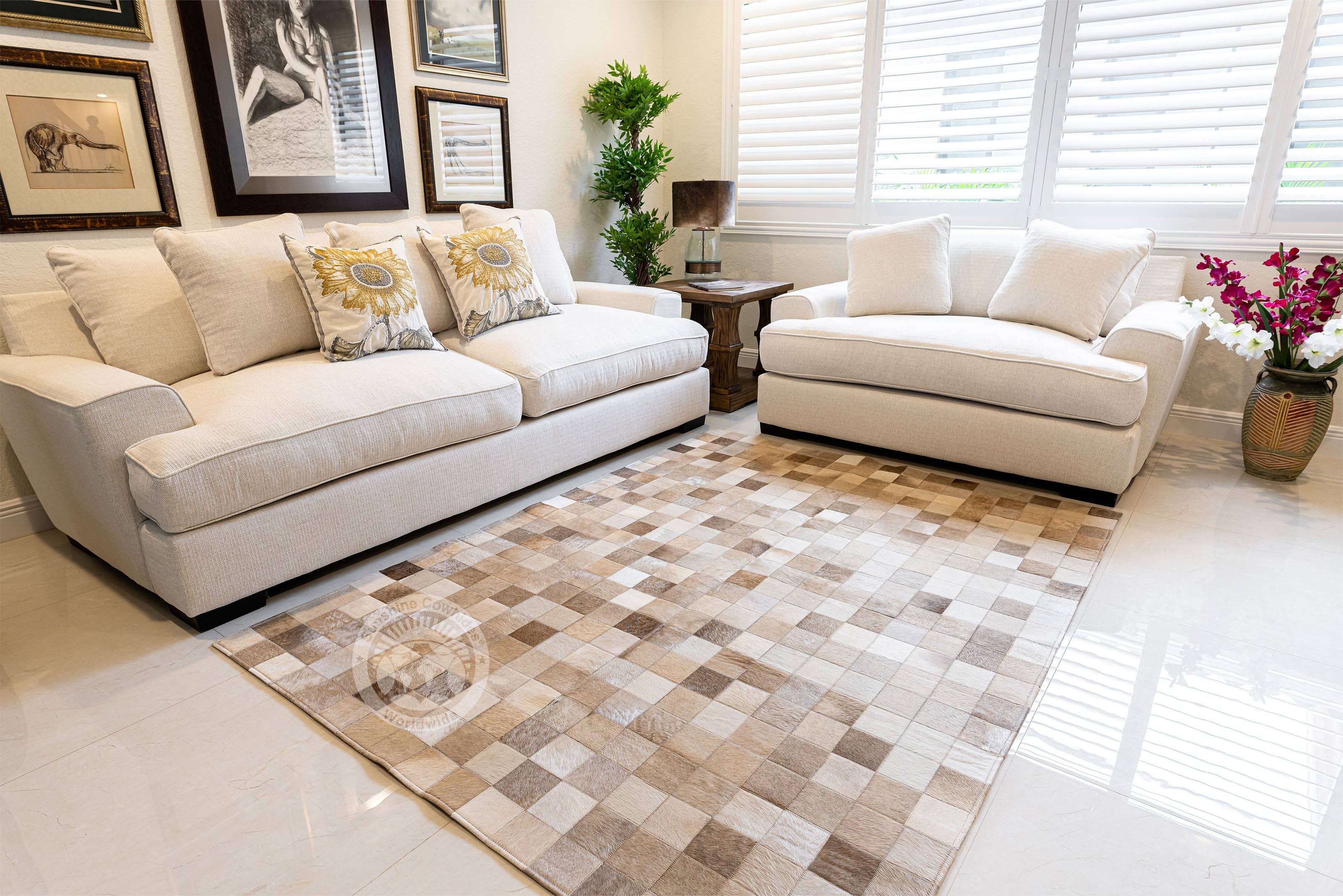 Tortora/Champagne Taupe/Champagne - Tappeti di design - Quadrati in vendita all'ingrosso su Faire1