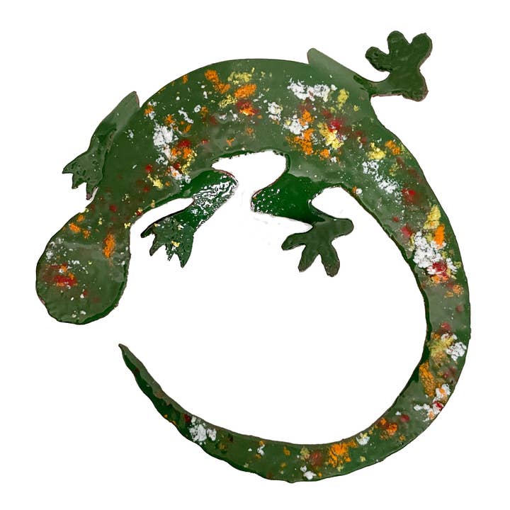 Clever Goods by Annabelle Noel Designs - Wholesale Outdoor Ornament/Decor - Copper Enamel Gecko Garden Decor Assortment