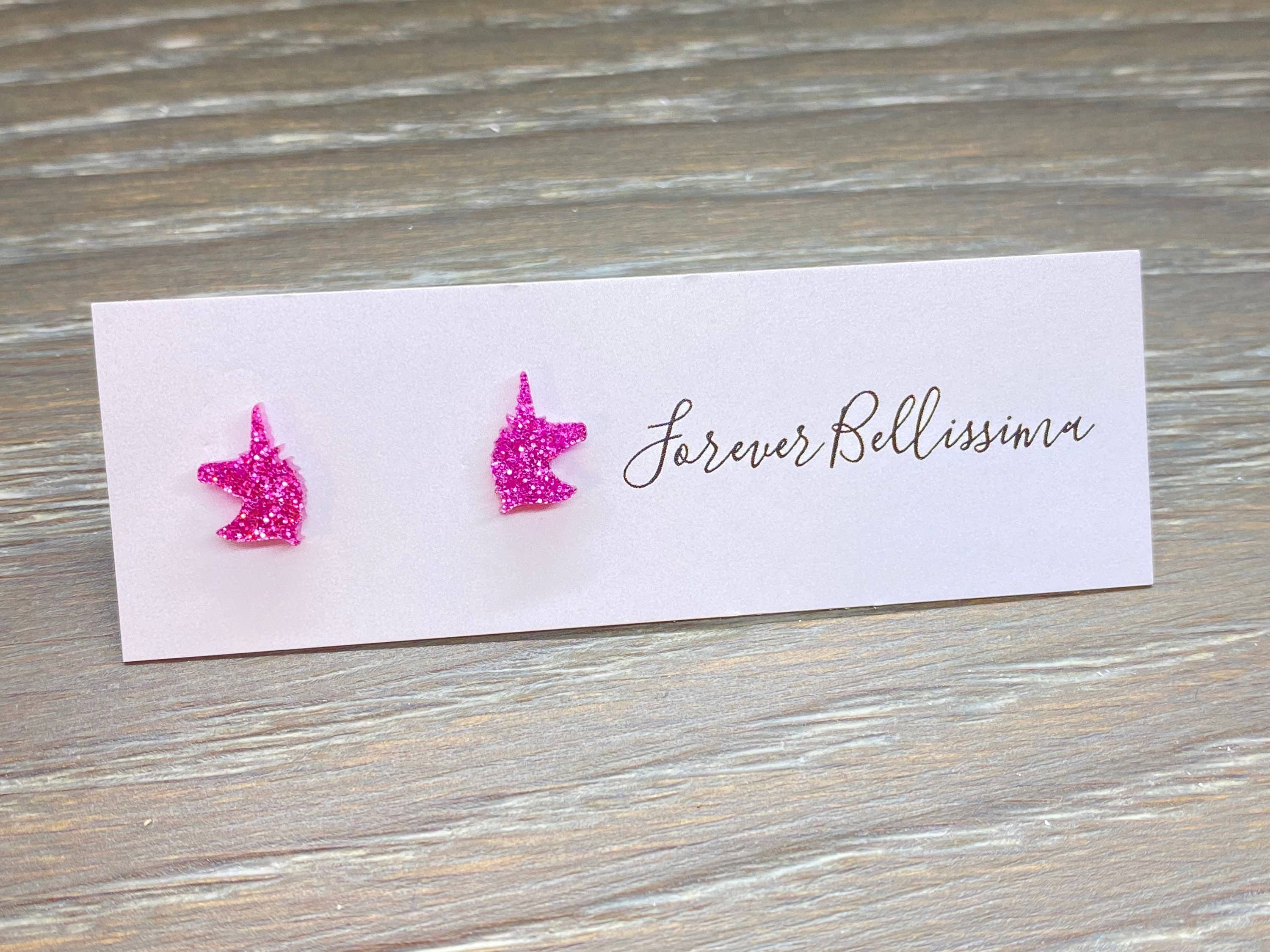 Forever Bellissima - Wholesale Stud/Post Earrings - Unicorn Earrings | Stud Earrings | Glitter Earrings | Acryli1