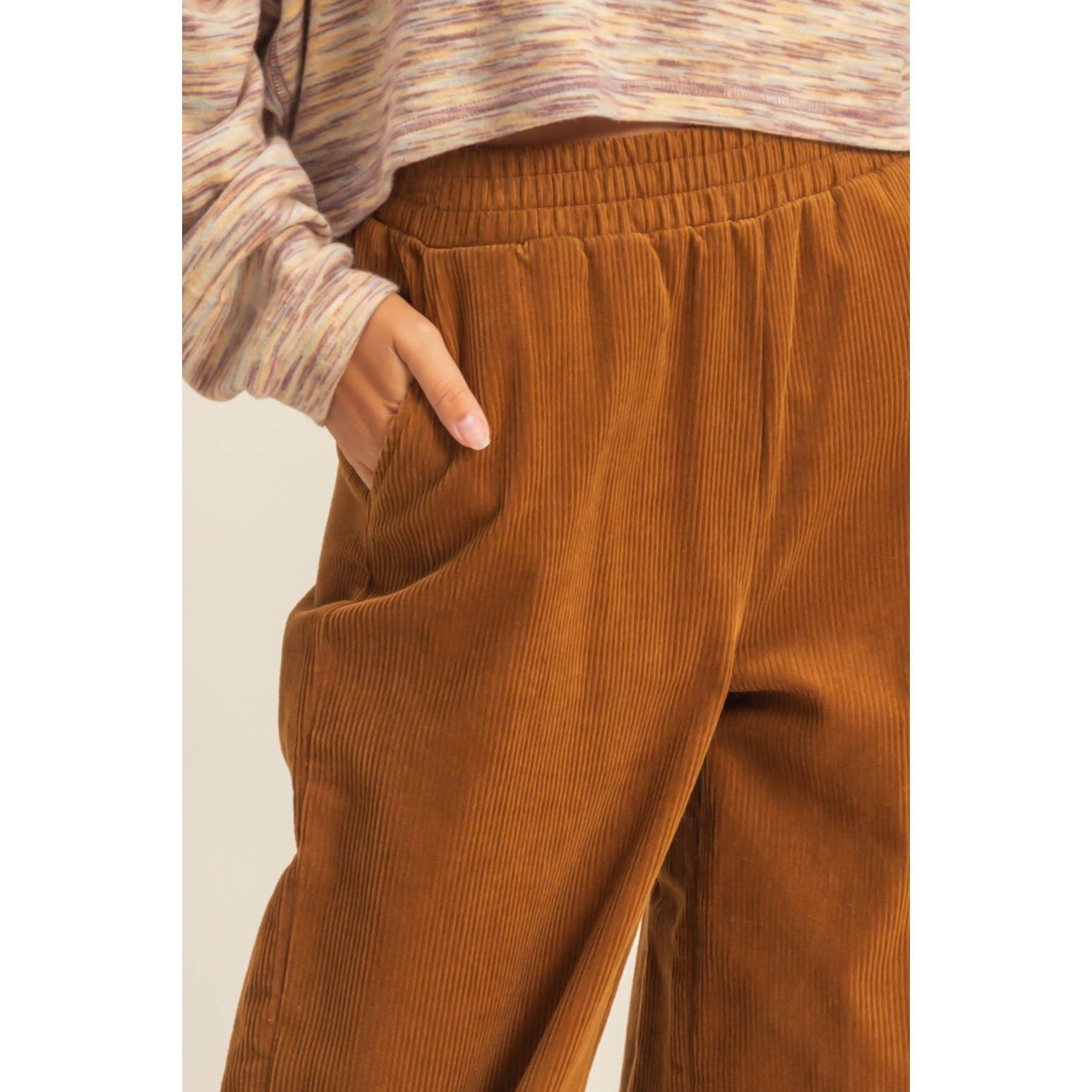 Double Zero - Wholesale Pants - Women's - Corduroy High-Waisted Wide Leg Pants13