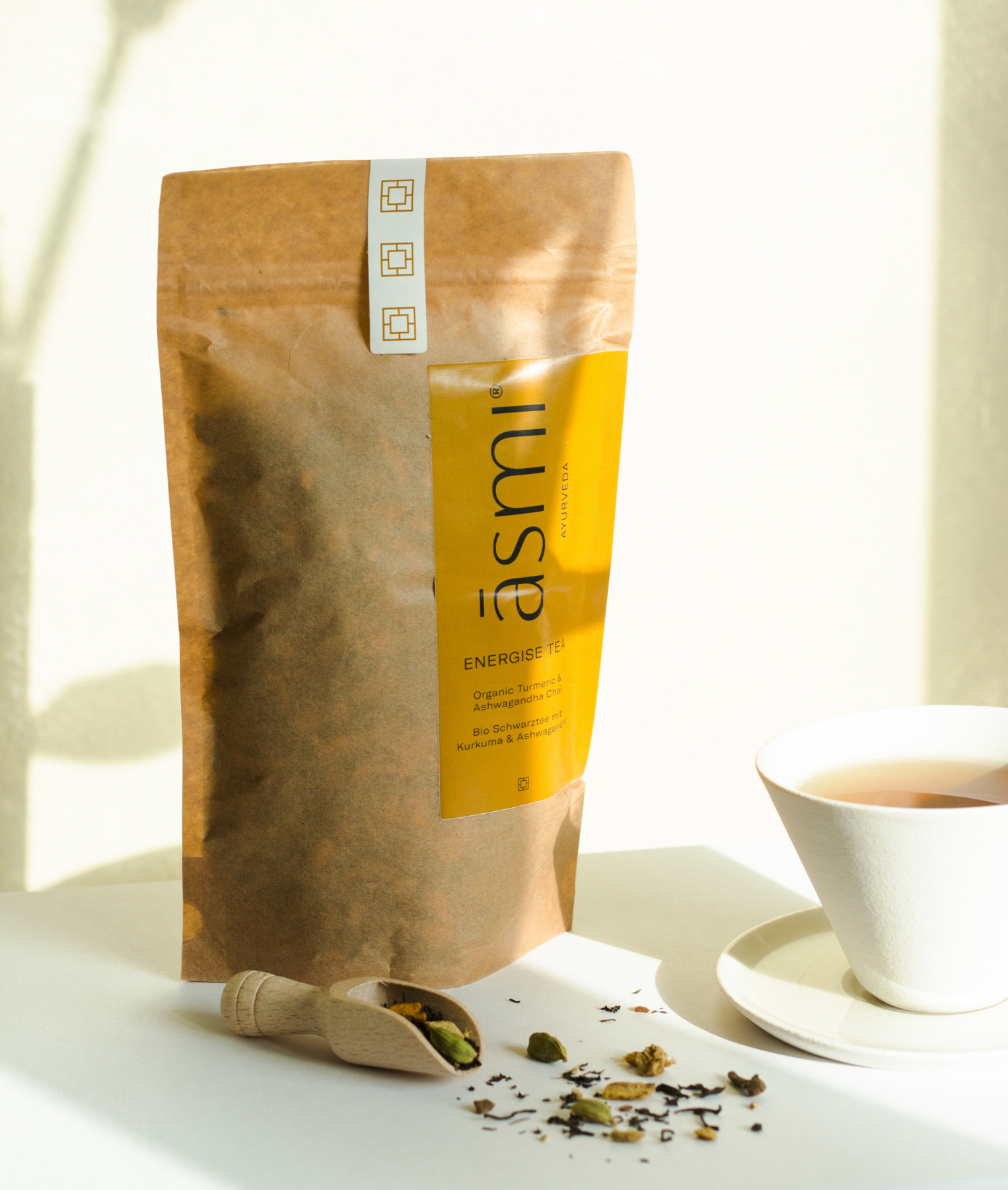 Asmi Ayurveda, a brand of Tritha GmbH - Wholesale Loose Tea - ENERGISE TEA REFILL 150g2