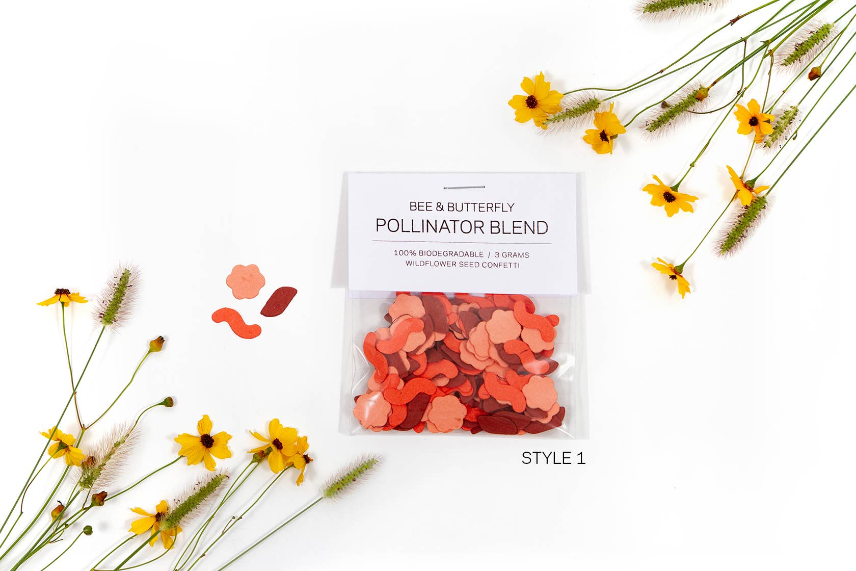 Studio 82° - Wholesale Confetti - Die Cut Wildflower Seed Confetti - Red0