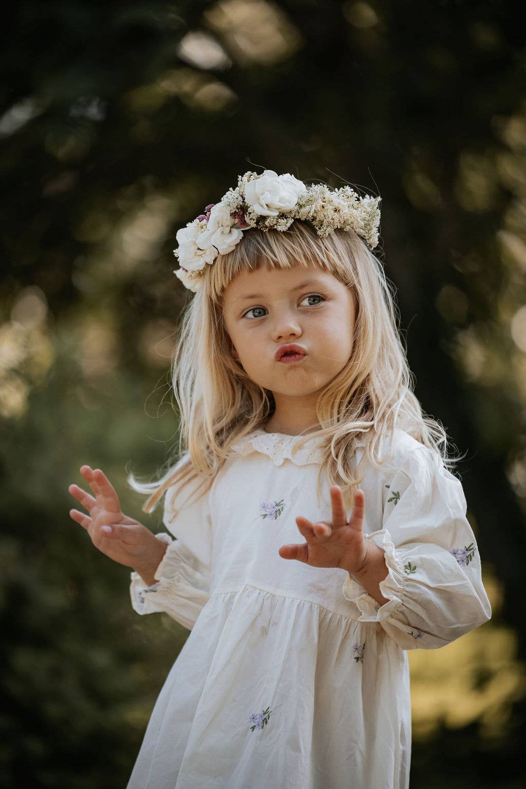 Annie & Charles – wholesale Dress – Baby – Annie&Charles® Baby Bloomer/dress with collar SPRING FLOWERS8