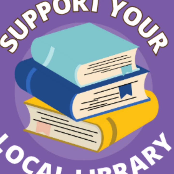 "Support Your Local Library" Round Sticker (Copy) for wholesale by Jaala Spiro