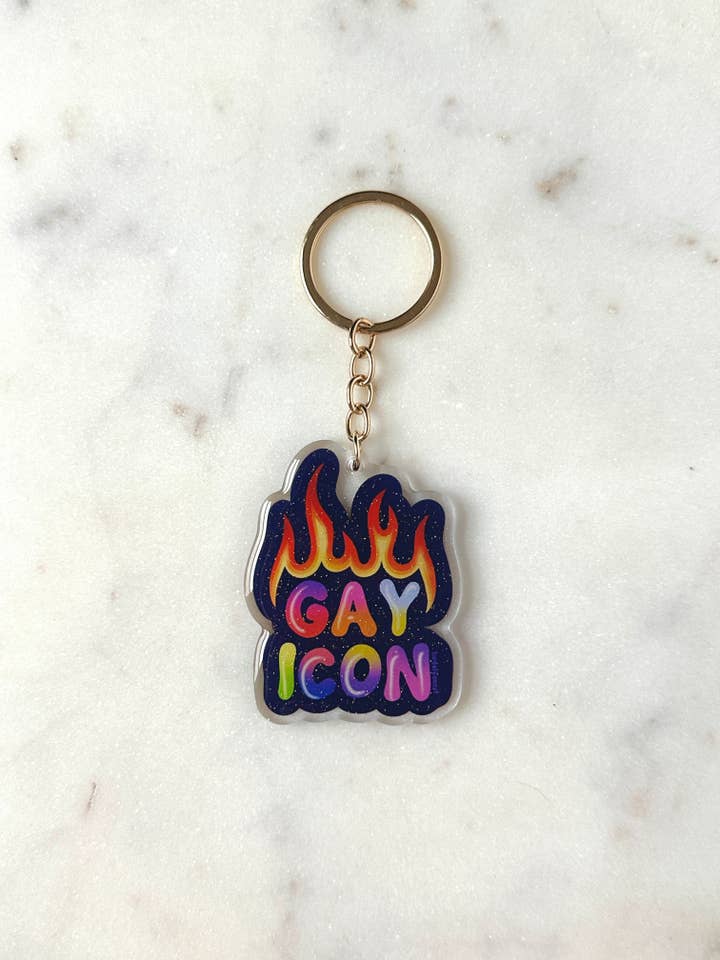 Gay Icon Acrylic Keychain for wholesale by liadelyonart