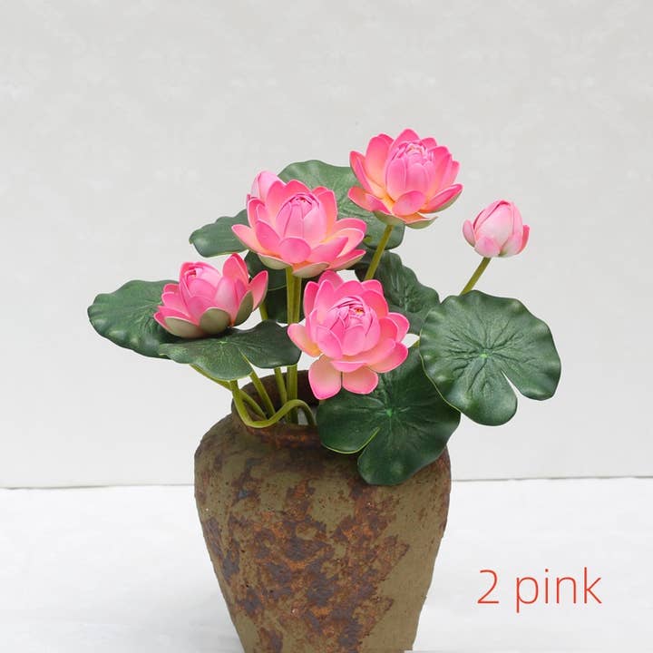 ACNITE(We cover U.S. import duties) - Wholesale Artificial Flowers - 7 heads Artificial lotus Flower home/wedding decor