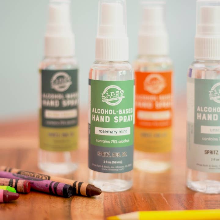 Rinse Bath Body Inc - Vente Désinfectants pour les mains - Vaporisateur pour les mains à base d'alcool - Romarin Menthe3