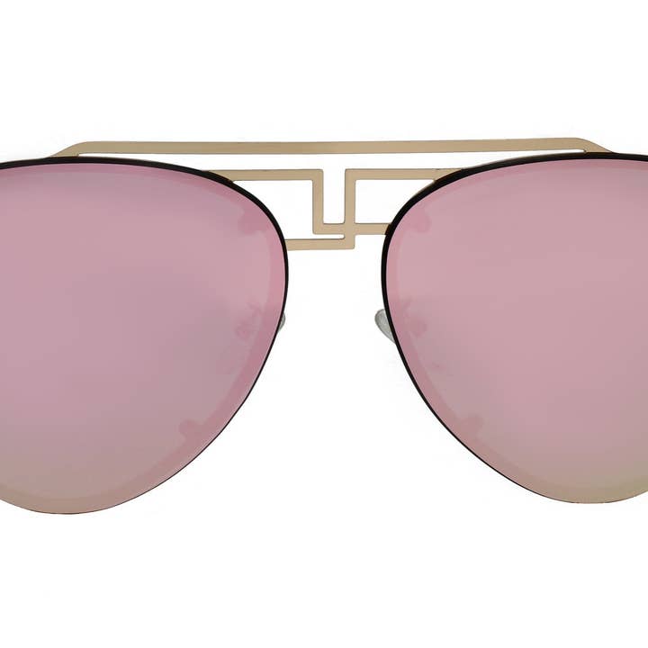 FAMKE - Gold/Pink Mirror for wholesale by SLOANE Eyewear