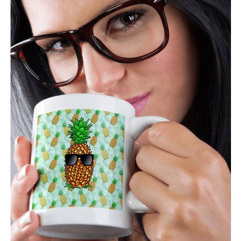 3dRose - Wholesale Coffee Mug - 3dRose, Funny cool pineapple with sunglasses on a island pineapple pattern., Mug9