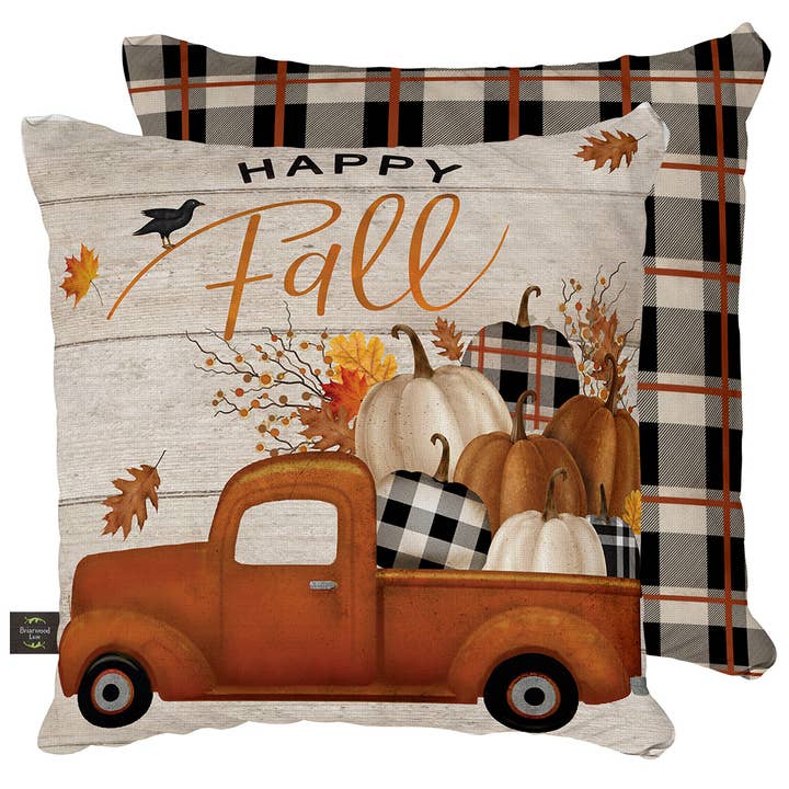 Coussin Happy Fall Pickup pour la vente par Briarwood Lane