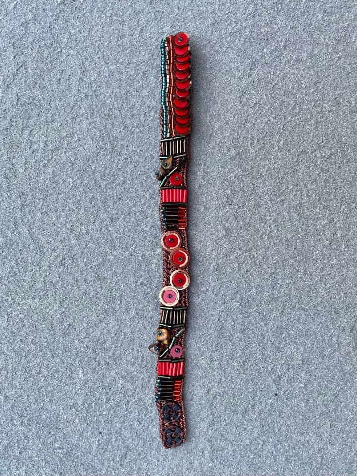 Vera Stackable Beaded Bracelets Red for wholesale by Seyyah