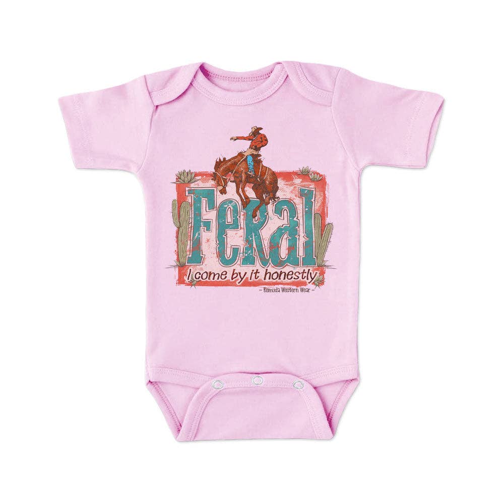 Remuda Western Wear - Wholesale Bodysuit (Non-Footed) - Baby - Feral, I Come By It Honestly Infant One Piece Romper8