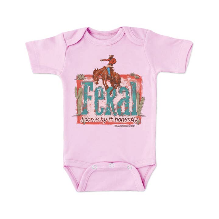 Remuda Western Wear - Wholesale Bodysuit (Non-Footed) - Baby - Feral, I Come By It Honestly Infant One Piece Romper8